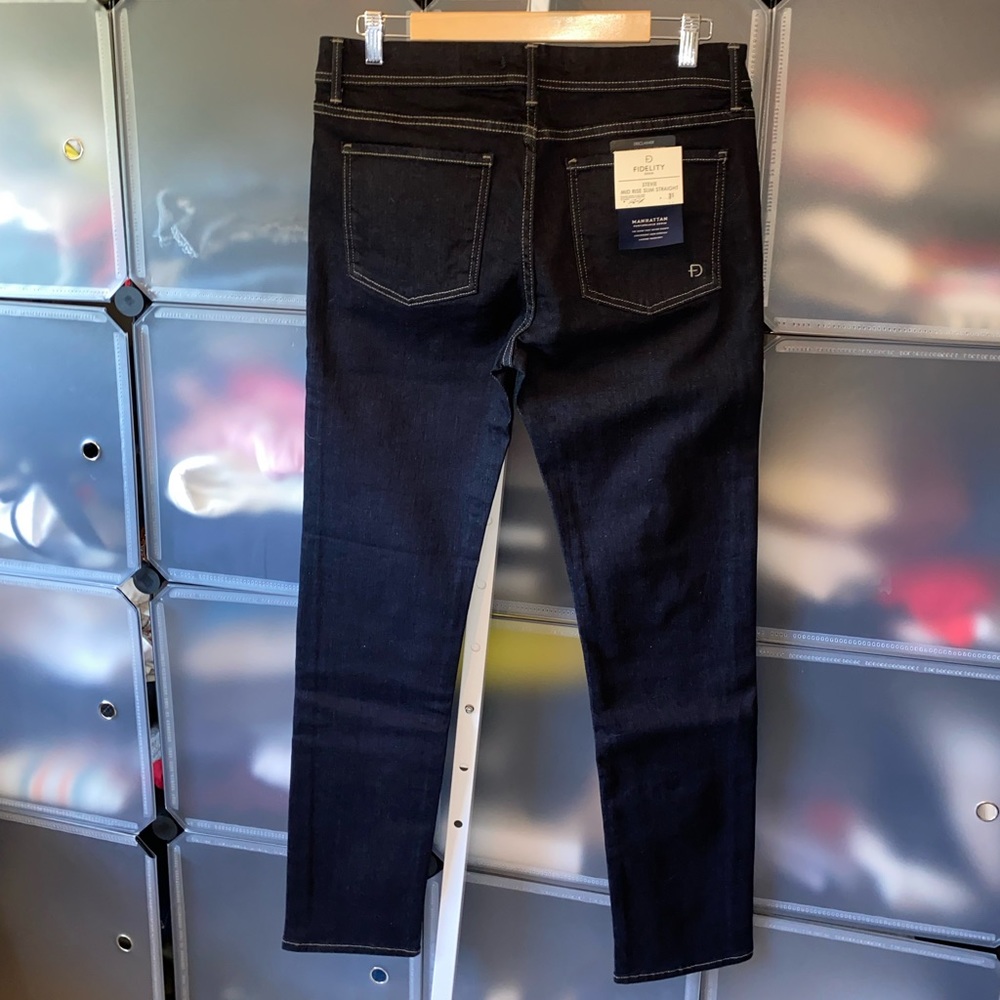 Fidelity Denim Stevie Mid Rise Slim Straight Westgate Wash Jeans Women’s Size 31 - Picture 5 of 9